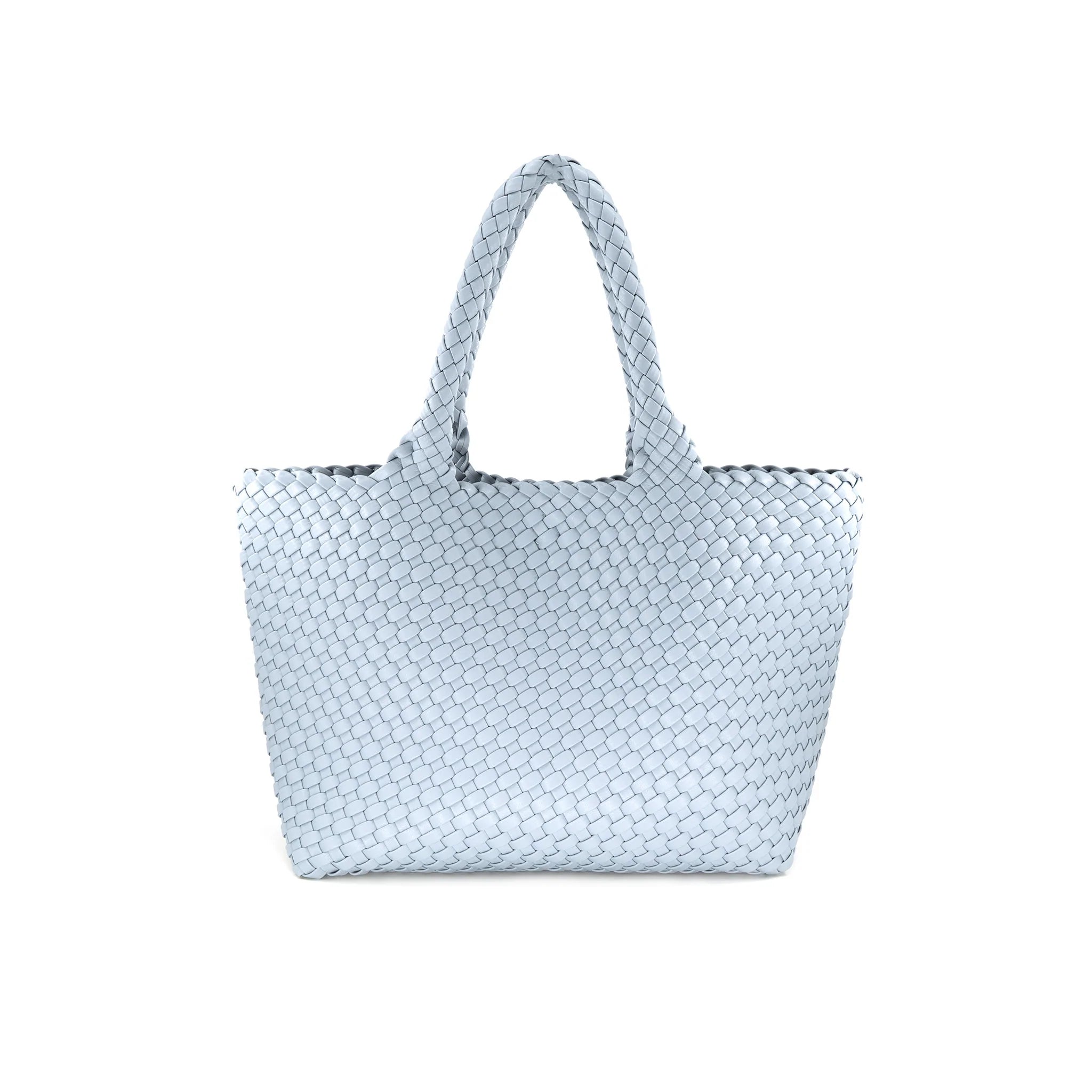 Woven Tote in Sky Blue