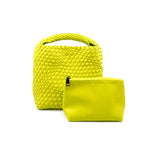 Load image into Gallery viewer, Woven Mini Hobo Bag in Lime
