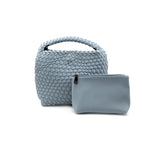 Load image into Gallery viewer, Woven Mini Hobo Bag in Sky Blue
