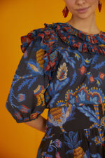 Load image into Gallery viewer, Sunset Tapestry Blouse in Blue

