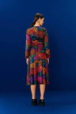Load image into Gallery viewer, Midi Dress in Rainbow Hearts
