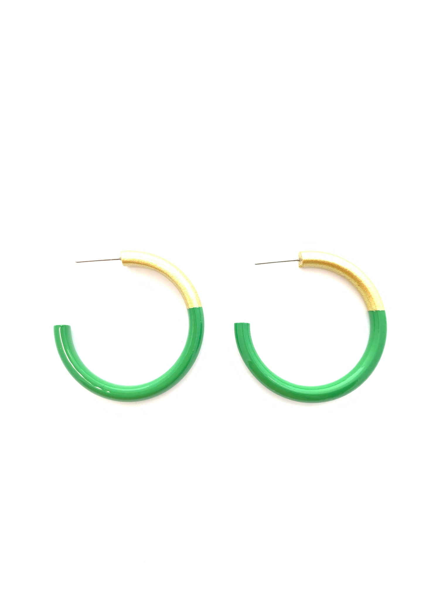 Liz Medium Hoops in Kelli Green