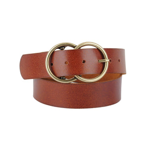 Double Circle Belt in Tan