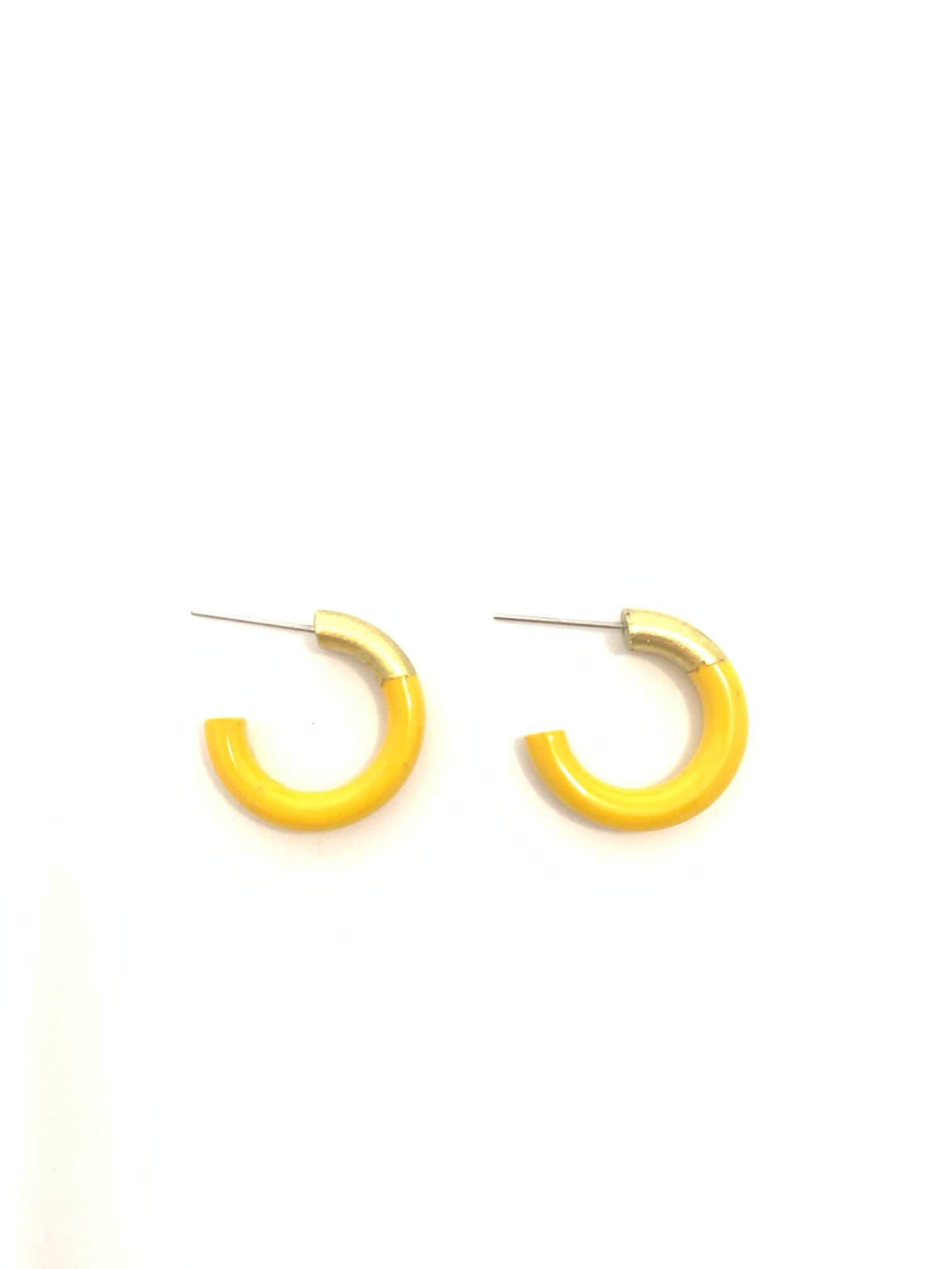Liz Small Hoops in Yellow