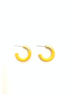 Liz Small Hoops in Yellow