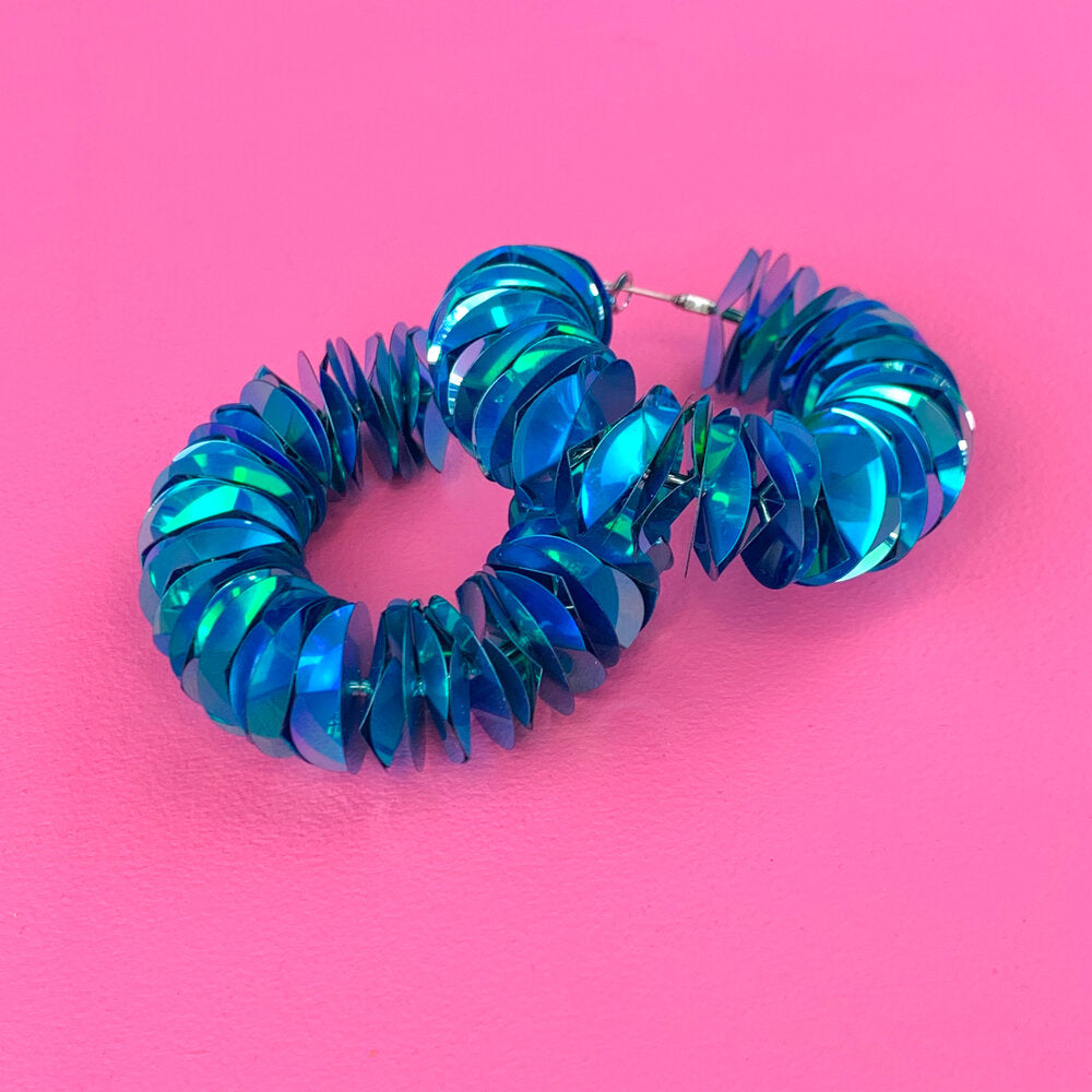 Sparkle and Shine Earrings in Aqua