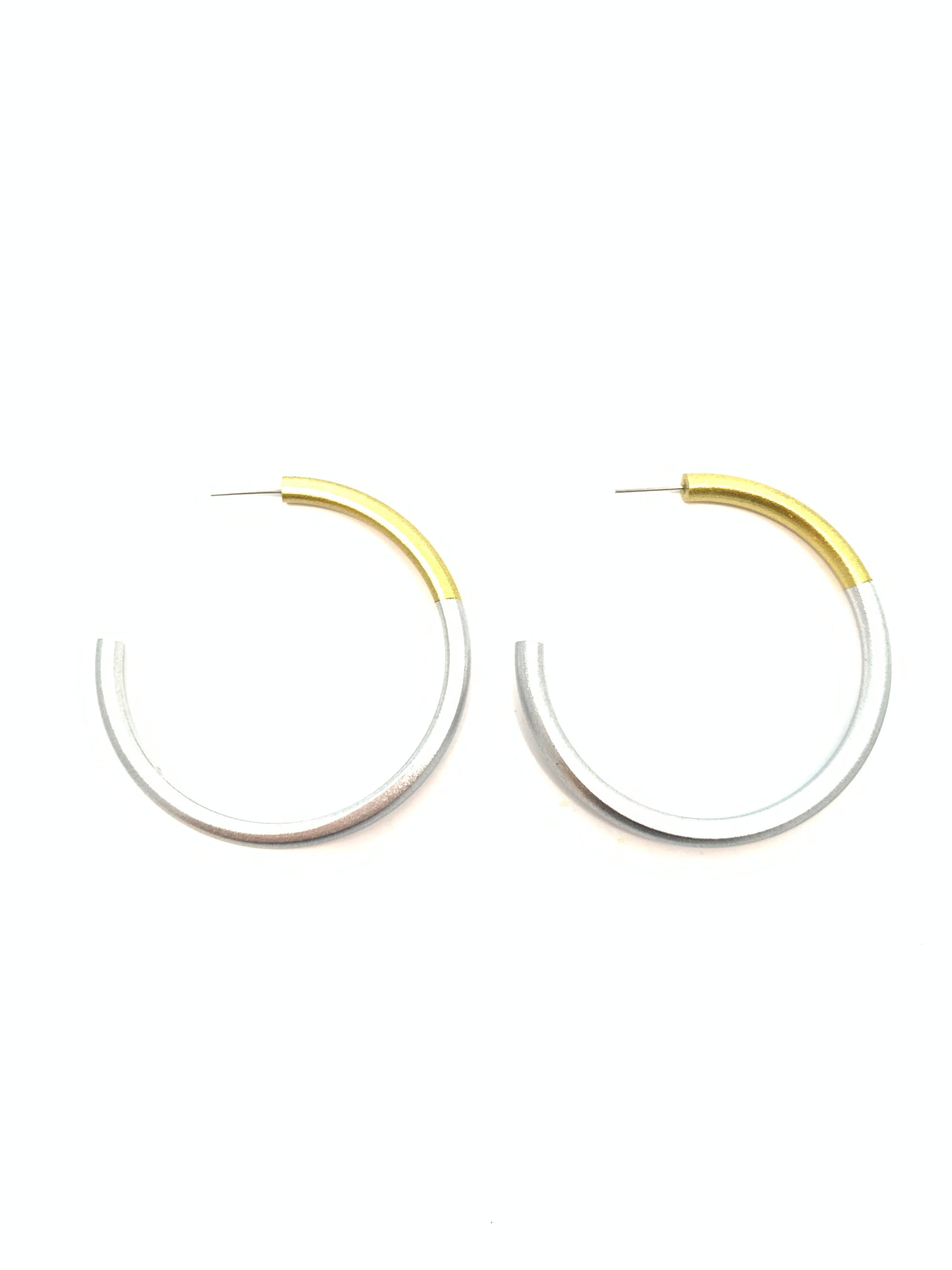 Liz Medium Hoops in Gold/ Silver