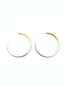 Liz Medium Hoops in Gold/ Silver