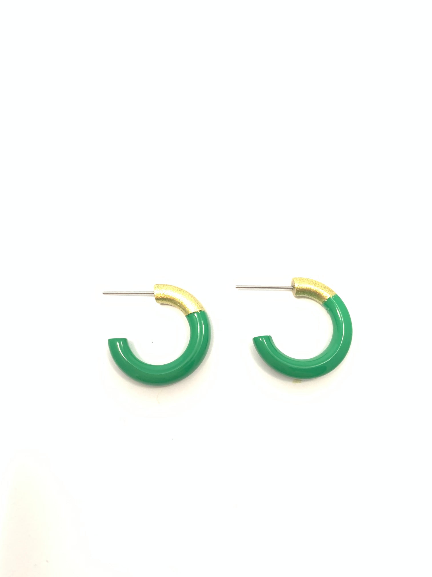 Liz Small Hoops in Kelli Green