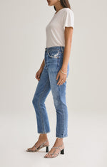 Load image into Gallery viewer, Riley High Rise Straight Crop Jean in Frequency
