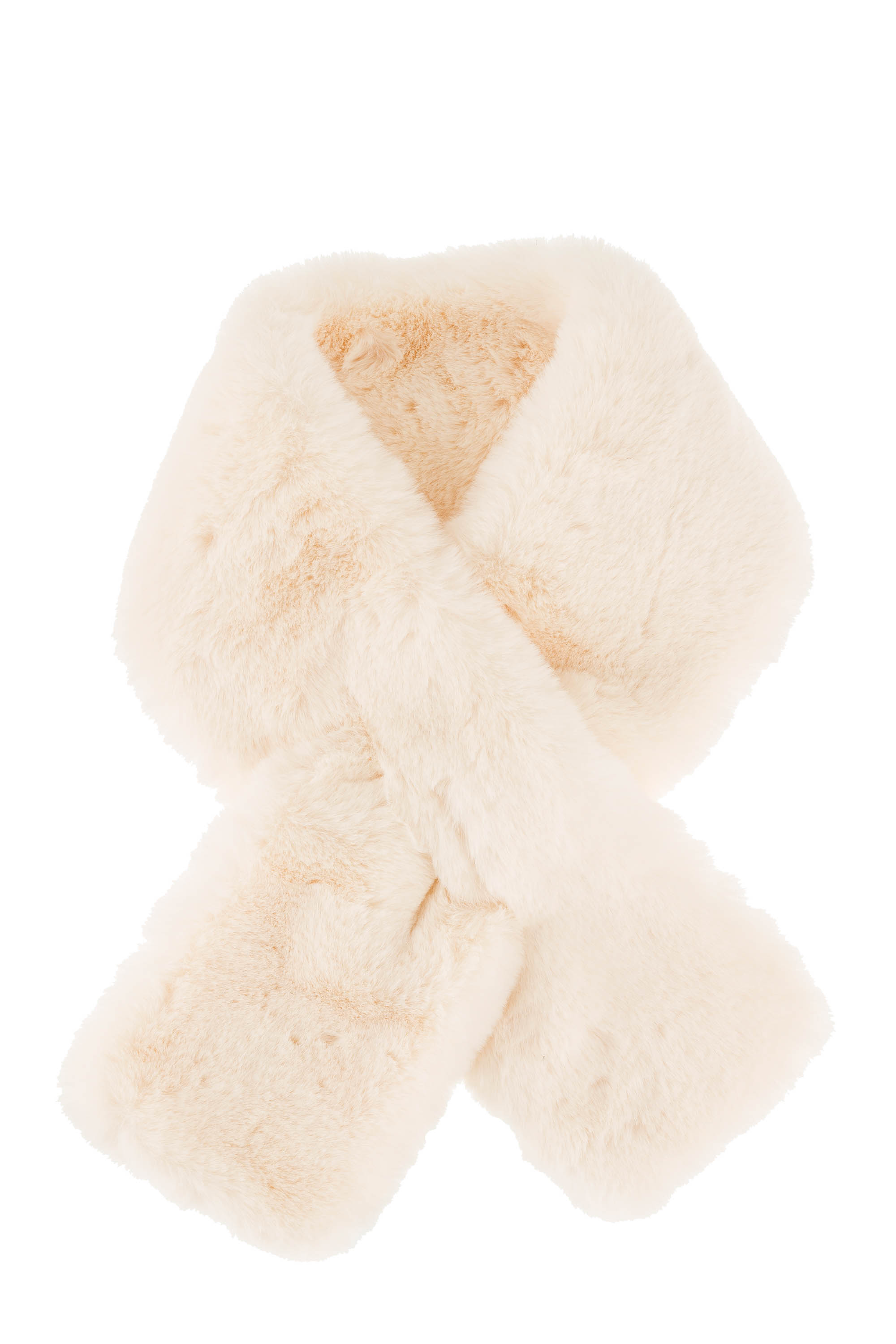 Faux Fur Scarf in Panna