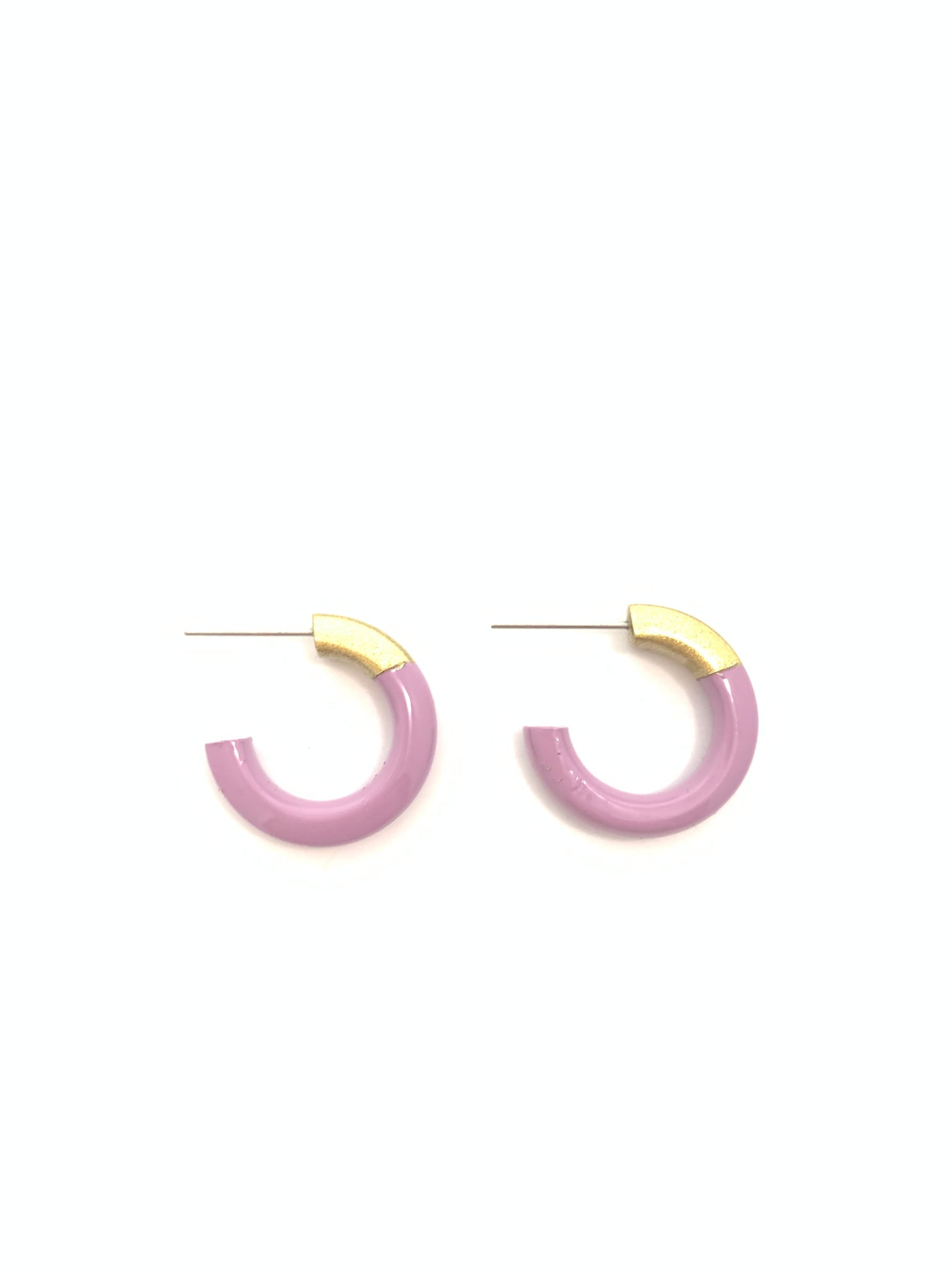 Liz Small Hoops in Lilac