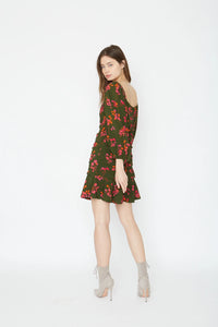 Elena Dress in Neon Garden