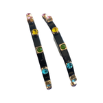Load image into Gallery viewer, City Girl Jewel Hoop in Black Multicolor
