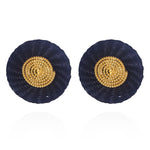 Load image into Gallery viewer, Iraca Studs in Navy
