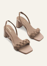 Load image into Gallery viewer, Mistico Chunky Braided Heel in Sand
