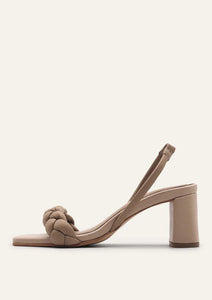 Mistico Chunky Braided Heel in Sand