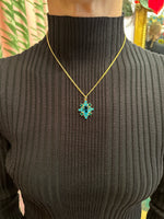Load image into Gallery viewer, Mayra Necklace in Turquoise/Emerald
