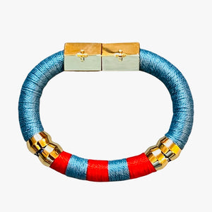 Colorblock Bracelet in Blue and Red