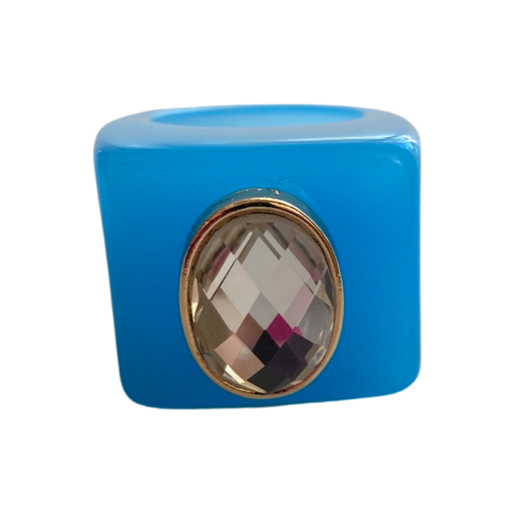 Glitzy Gal Ring in Glacier Blue
