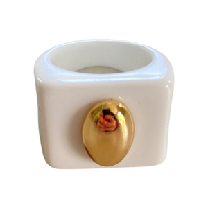 Classic Mini Me Ring in White