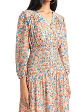 Load image into Gallery viewer, Aurora Dress in Peach/Green Multi
