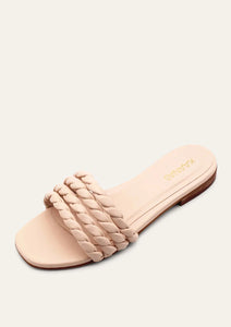 Corcovado Twisted Strap Slide in Nude