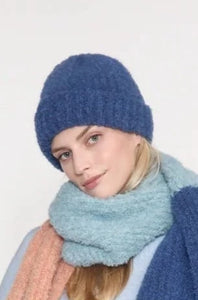 Fuzzy Beanie in Blue