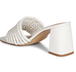 Load image into Gallery viewer, Bethany Leather Block Heel in Off White
