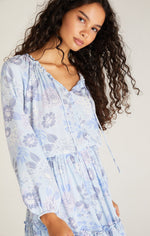 Load image into Gallery viewer, Montecito Floral Dress in Blue Bird
