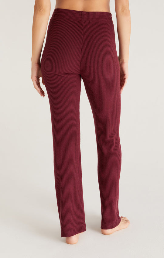 Show Me Some Flare Rib Pant in Garnet