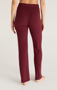Show Me Some Flare Rib Pant in Garnet