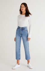 Load image into Gallery viewer, Modern Slub Long Sleeve Tee in White
