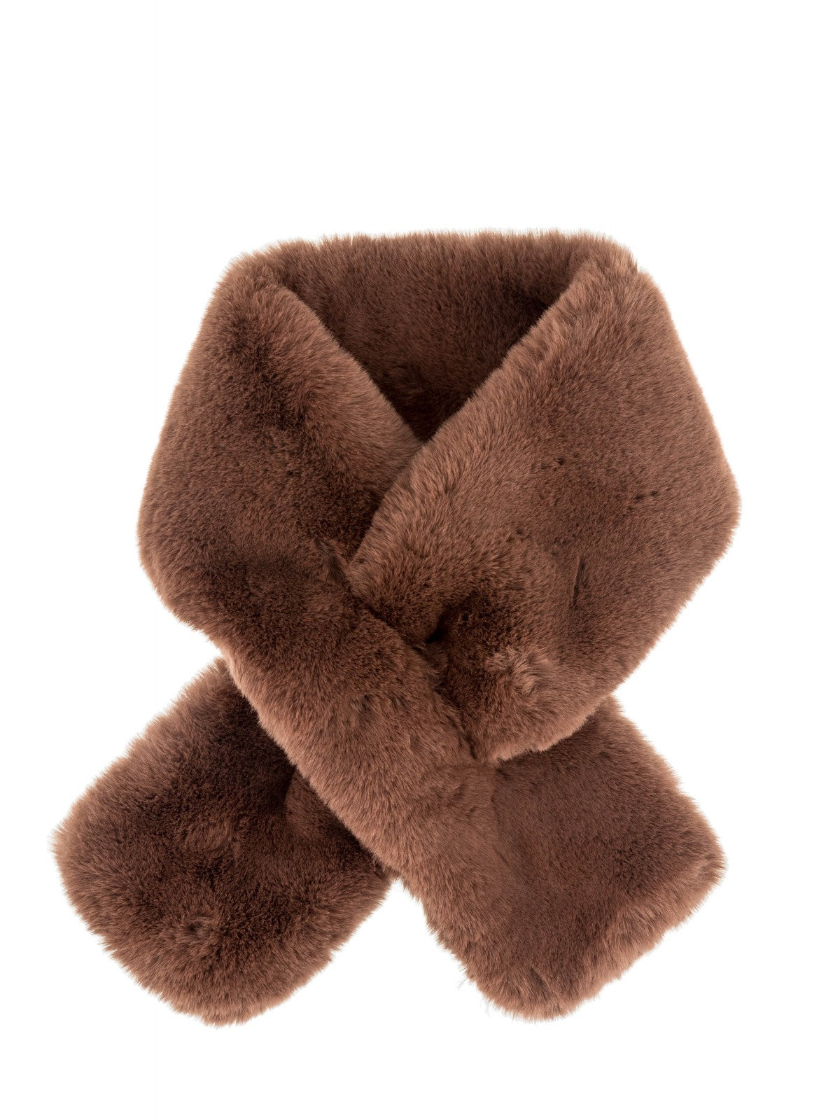 Faux Fur Scarf in Coffee