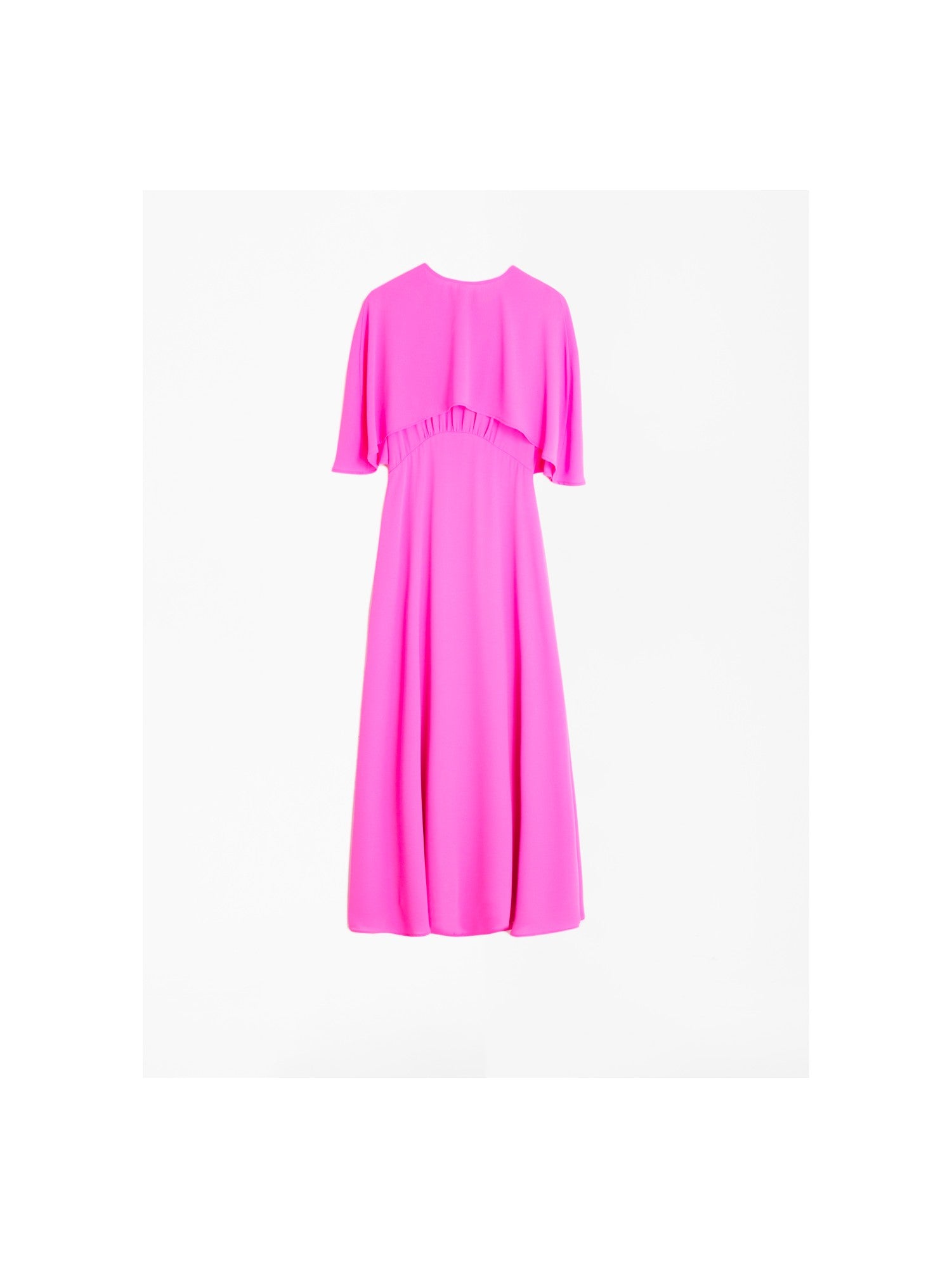 Georgette Maxi Dress in Pink with Removable Cape