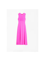 Load image into Gallery viewer, Georgette Maxi Dress in Pink with Removable Cape
