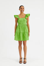 Load image into Gallery viewer, Open Back Mini Dress in Green
