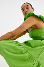Load image into Gallery viewer, Open Back Mini Dress in Green
