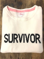 Load image into Gallery viewer, Survivor Sweater- 25% of each sale goes to Runway For Recovery
