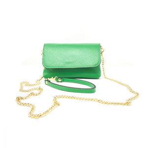 Small Foldover Bag in Kelly Green
