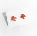 Load image into Gallery viewer, Mini Coral Stud Earrings in Red
