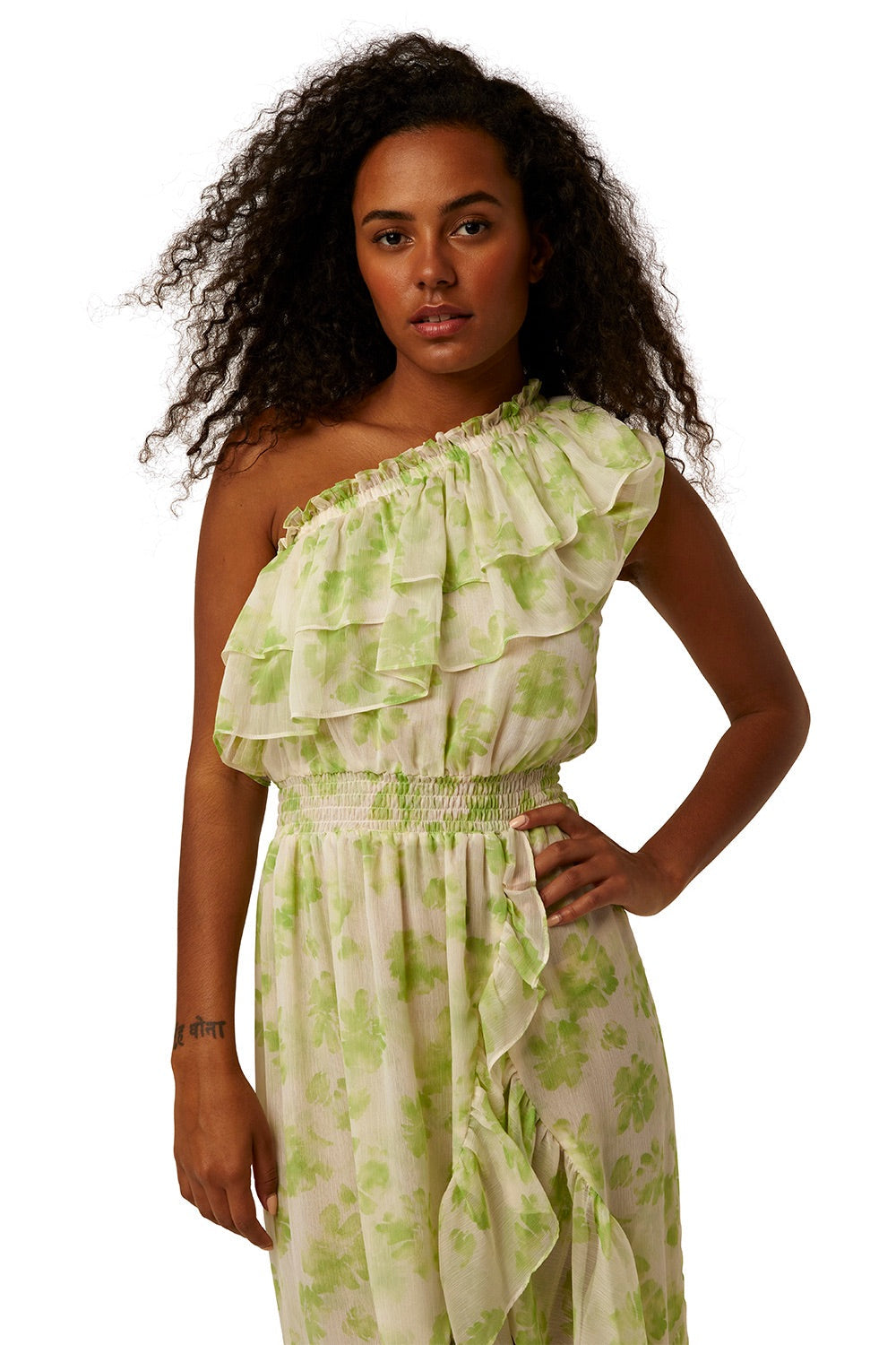 Rumi Dress in Honeydew Blossom