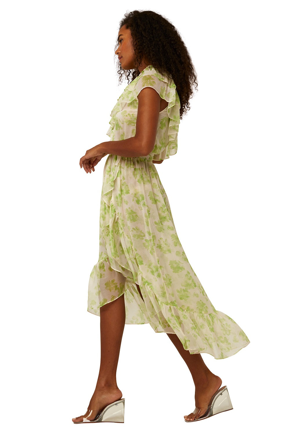 Rumi Dress in Honeydew Blossom