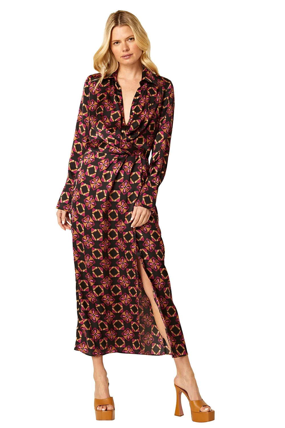 satin shibori dresses Long Gown Satin Shibori Dresses Bamboo Maxi Sexy Tight Dress Indigo Shibori Assymetrical Hem From