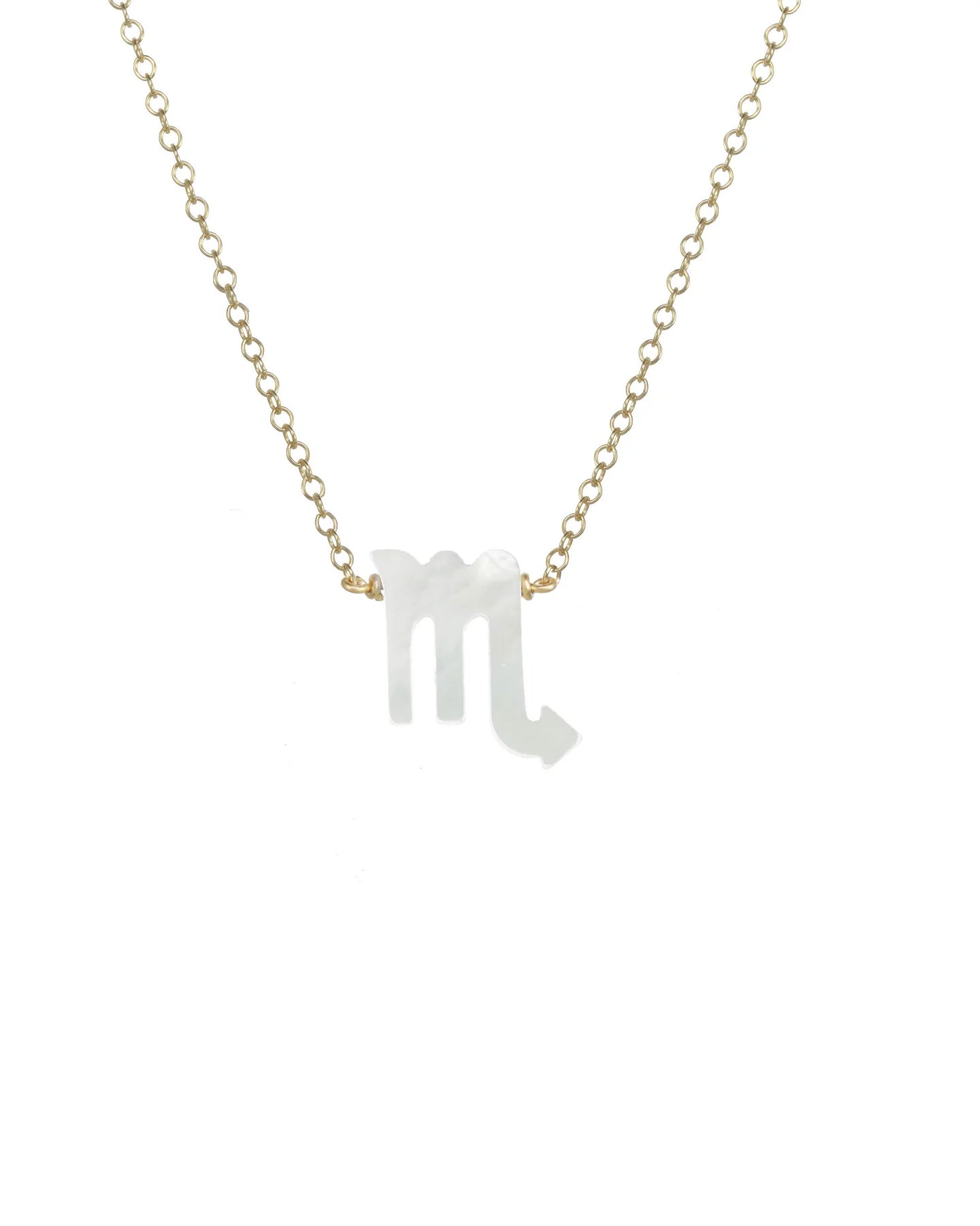 Scorpio Necklace in MOP/Gold