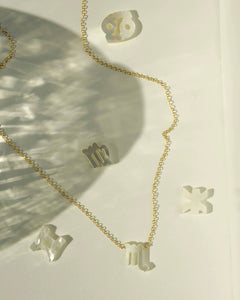 Gemini Necklace in MOP/Gold