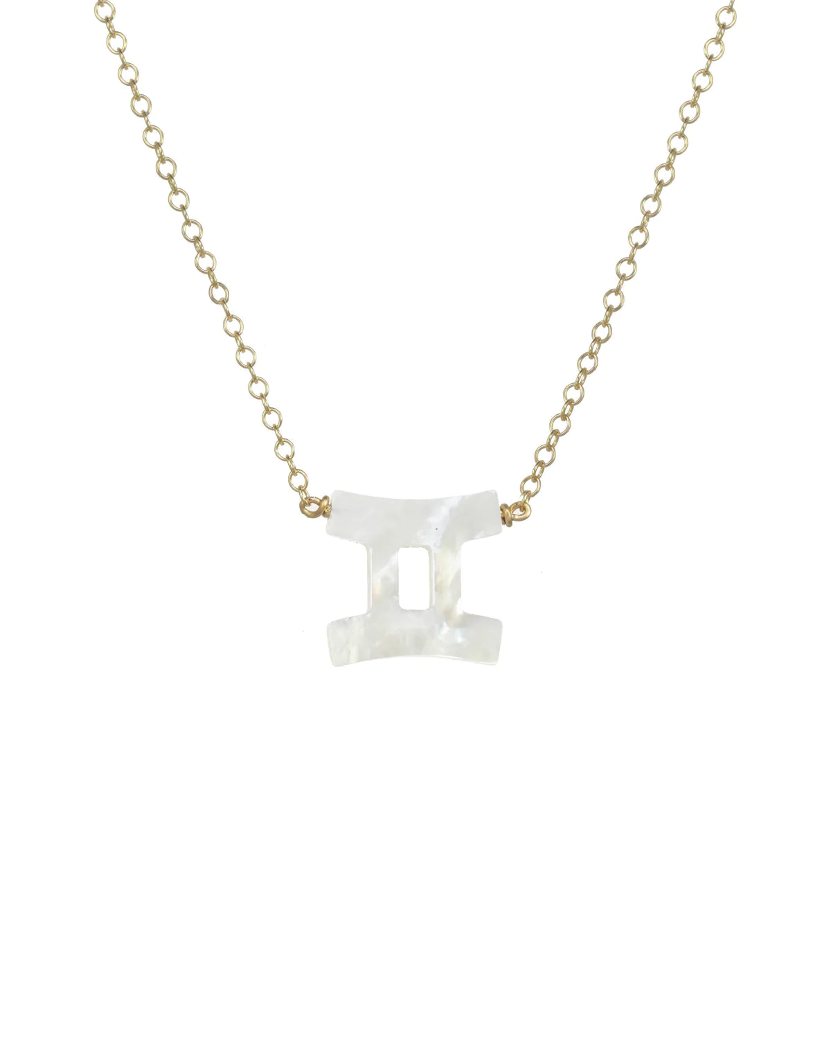 Gemini Necklace in MOP/Gold
